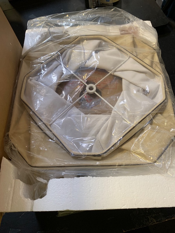 Photo 1 of Rustic Floor Lamp for Living Room with Nightlight and Glass Tray, Vintage Standing Lamp with Beige Faux Silk Shade, Farmhouse Tall Lamp for Bedroom Study Home Office Hotel Bar - Brown (Bulb Included)