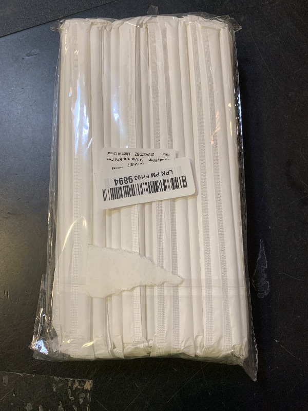 Photo 1 of [Individually Wrapped] 100 Pcs Clear Flexible Plastic Straws, Disposable Bendy Straws, 8.26" Long and 0.23'' Diameter, BPA-Free
