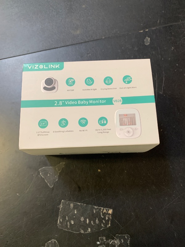 Photo 1 of VIZOLINK Baby Monitor with Camera and Audio, 2.8" Video Baby Monitor with Secure Transmission No WiFi, Night Vision, Temperature Sensor, Two-Way Talk, Al Off-Lens Detection, Feeding Reminder