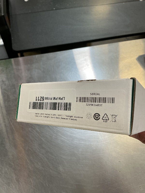 Photo 1 of Apple Watch Series 8 (GPS, 41MM) - Midnight Aluminum Case with Midnight Sport Band S/M (Renewed Premium)