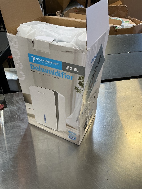 Photo 1 of Dehumidifier for Home,1000 sq.ft Dehumidifier for Basement Bathroom Bedroom with Auto Shut Off, Built-in Aromatherapy Diffuser,7 Colors LED Light, Quiet Dehumidifiers with Sleep Mode(CS08-Ivory)