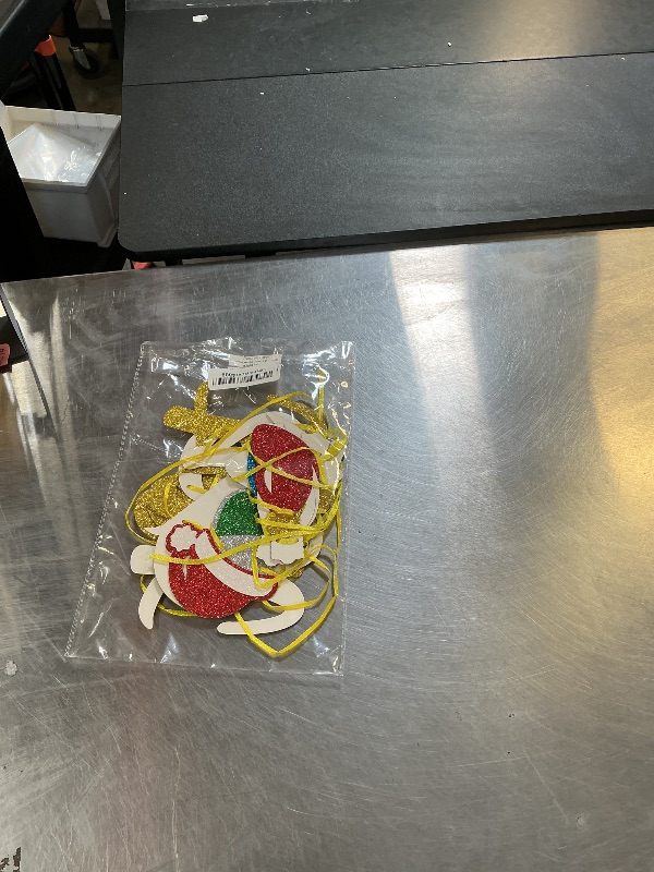 Photo 1 of Let's Get Lit Banner Christmas Lightbulb Party Decorations Xmas Festival Merry Friendsmas Winter Holiday Happy New Year Party Supplies (Gold)