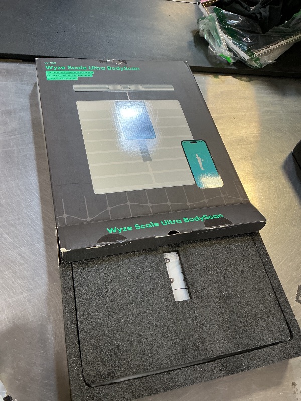 Photo 1 of Wyze Scale Ultra BodyScan Smart Scale with Handle – Wi-Fi & Bluetooth Body Composition Scale for Weight, BMI, Body Fat, Muscle Mass, and Segmental Measurement, White