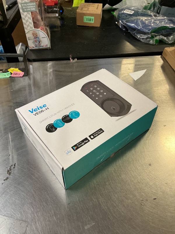 Photo 1 of Veise VE06-H Smart Front Door Lock Set, App Control, Keyless Entry Deadbolt with Lever Handle, Electronic Digital Touchscreen Keypad, Auto Lock, Easy Install, Matte Black