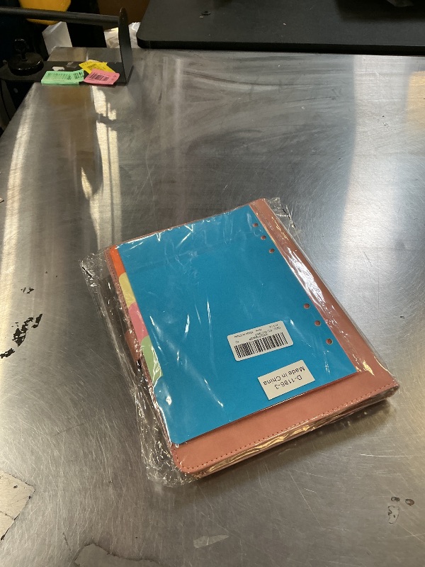 Photo 1 of FYY A5 Binder Refillable Planner Notebook 6 Ring PU Leather Binder Journal with Pockets, Dividers, Refill Paper Pink