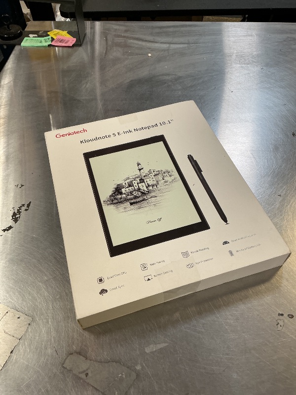 Photo 1 of Kloudnote S 10.1" E-Ink Notepad, ePaper Tablet for Note Taking and eBook Reading, 200dpi Notebook eReader Device with Stylus, Android OS - Black