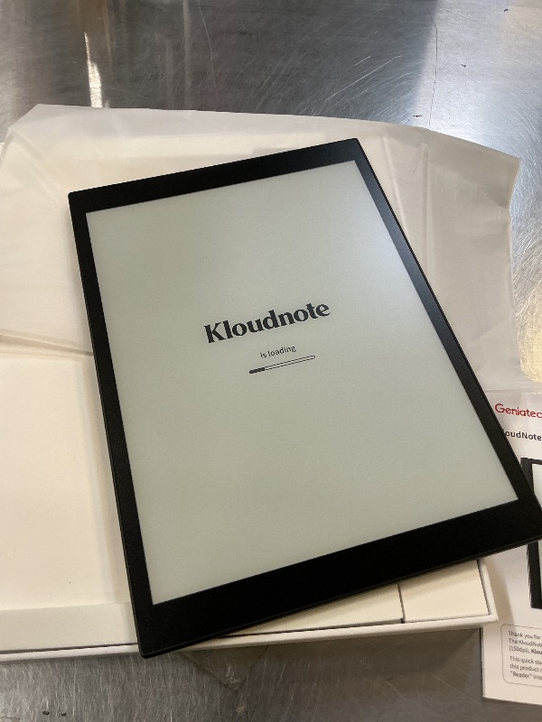 Photo 1 of Kloudnote S 10.1" E-Ink Notepad, ePaper Tablet for Note Taking and eBook Reading, 200dpi Notebook eReader Device with Stylus, Android OS - Black