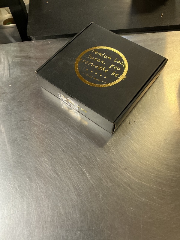 Photo 1 of 10" Gold Lazy Susan for Table Top, Oak Wood Lazy Susan Turntable Organizer for Dining Coffee Table Centerpiece Bar Decor Kitchen Countertop Bathroom Vanity Decorative Tray for Perfume Jewelry Round