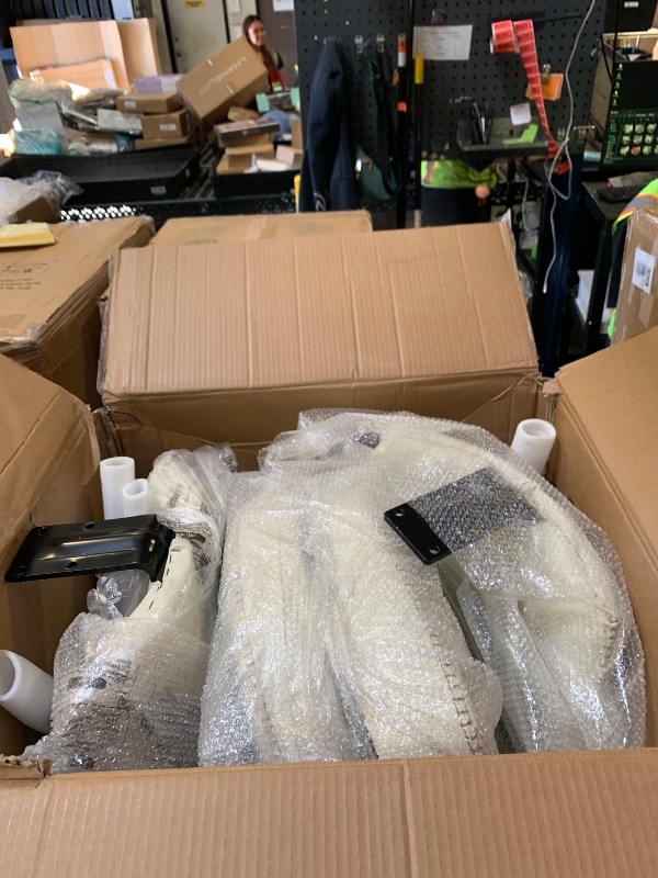 Photo 1 of VASAGLE EKHO Collection - Dining Chairs Set of 4, Upholstered Kitchen Chairs, Comfortable Seat, Synthetic Leather with Stitching, Mid-Century Modern, Easy Assembly, Living Room Lounge, Cream White