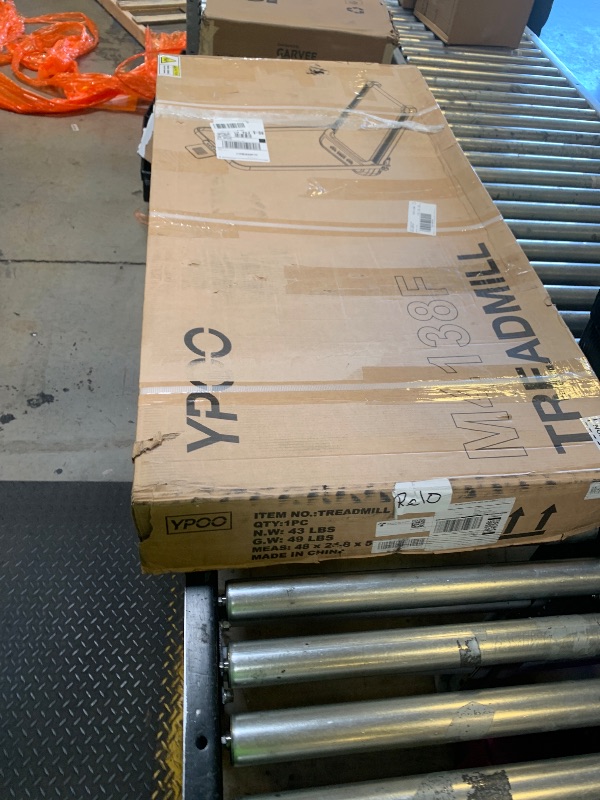 Photo 1 of YPOO Foldable Treadmill with Incline and Handle, Portable Walking Pad for Home/Office, 300 lb Capacity, Remote Control
