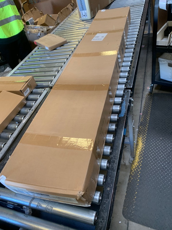 Photo 1 of ROYMELO 30x80 Inch White Sliding Barn Door Slab with 5.5ft Hardware Kit Included, 5-Panel, MDF Wood Panel Covered with Water-Proof Scratch-Proof PVC Surface, Simple DIY Assembly