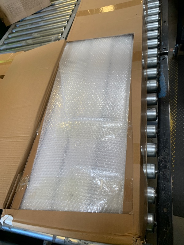 Photo 1 of ROYMELO 30x80 Inch White Sliding Barn Door Slab with 5.5ft Hardware Kit Included, 5-Panel, MDF Wood Panel Covered with Water-Proof Scratch-Proof PVC Surface, Simple DIY Assembly