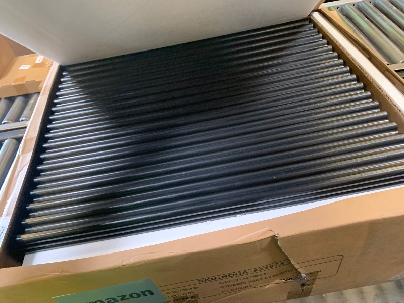 Photo 1 of Tribesigns 47.24-Inch Black Round Dining Table for 4-6 People, Modern Fluted MDF + Metal Base Kitchen Table, Sturdy Circle Dining Room Furniture, Black