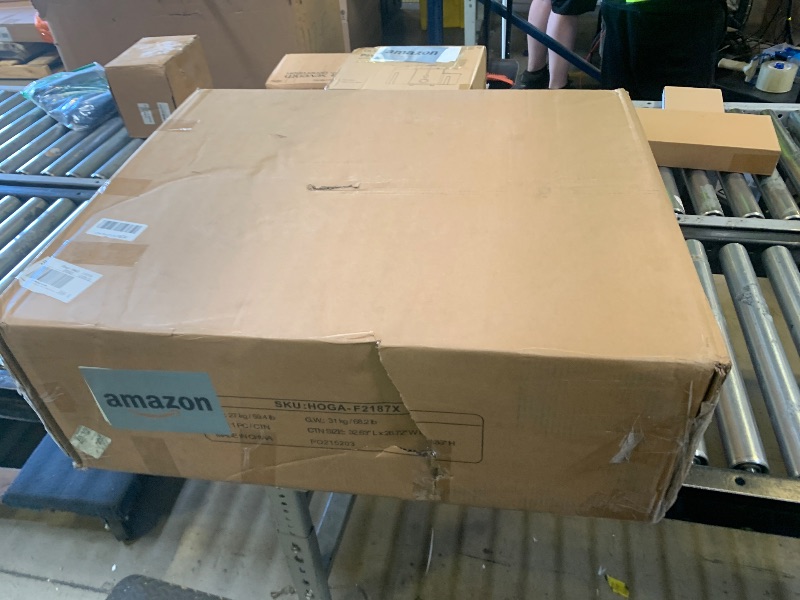 Photo 1 of Tribesigns 47.24-Inch Black Round Dining Table for 4-6 People, Modern Fluted MDF + Metal Base Kitchen Table, Sturdy Circle Dining Room Furniture, Black