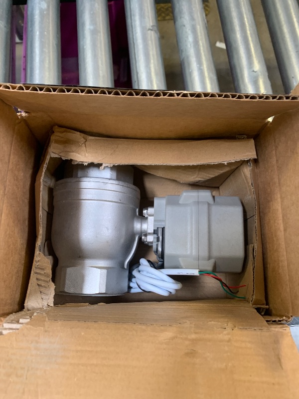 Photo 1 of BOKYWOX NPT 2'' 2-Way Motorized Ball Valve DC12V Electrical Ball Valve CR3-01 Stainless Steel 304 with Indicator and Manual Override