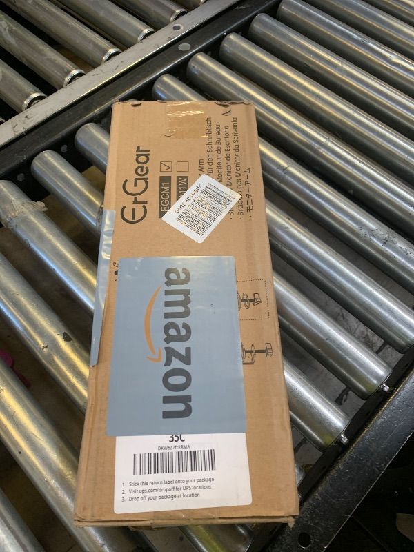 Photo 1 of ErGear Dual Monitor Stand, Heavy Duty Adjustable Monitor Desk Mount for 2 Screens up to 32 Inches, Fully Adjustable Height, Tilt, Swivel, Rotate, Supports 17.6 lbs per Monitor Arm, Easy Installation