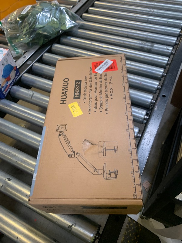 Photo 1 of ?HUANUO Heavy Duty Monitor Arm for 49-Inch Ultrawide/Curved Screens, Full Motion Adjustable Monitor Mount with Aircraft-Grade Aluminum, Holds 26.4lbs, VESA 75x75/100x100mm?