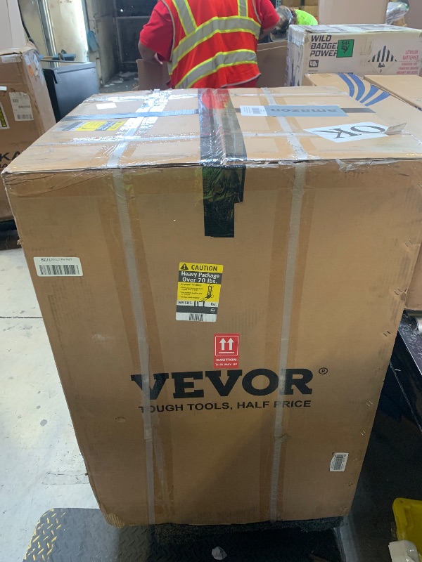 Photo 1 of VEVOR Beer Kegerator, Dual Tap Commercial Draft Beer Dispenser for D system, Full Size Keg Refrigerator with 5lbs CO2 Tank, Hold 2 Sixth / 3 Ball lock keg, Silver