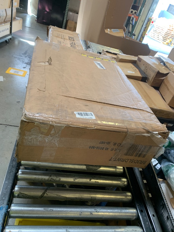 Photo 1 of Walker Edison Sloane 3-Drawer Groove Handle Solid Pine Wood Dresser, 36 Inch, Walnut