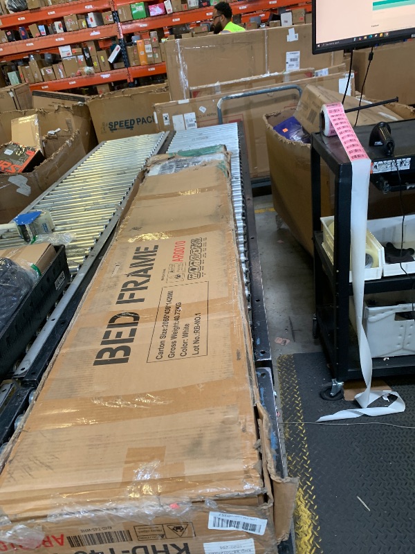 Photo 1 of VECELO Loft Bed Twin Size, Metal Bedframe with Removable Ladder and Safety Guardrail, No Box Spring Needed, Space Saving, Noise Free, Pure White