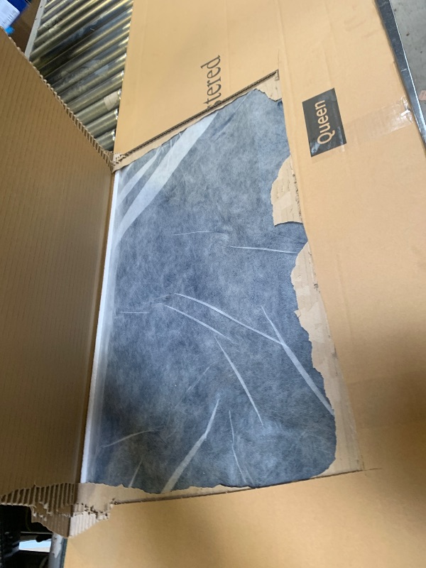 Photo 1 of Lucid Mid-Rise Upholstered Headboard - Diamond Tufted - Padded Polyester - Adjustable Height from 34” to 46” - Easy Assembly - Bed Frame or Wall Mount - Sturdy - Cobalt - Queen Size