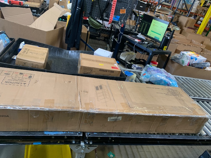 Photo 1 of metal shelves