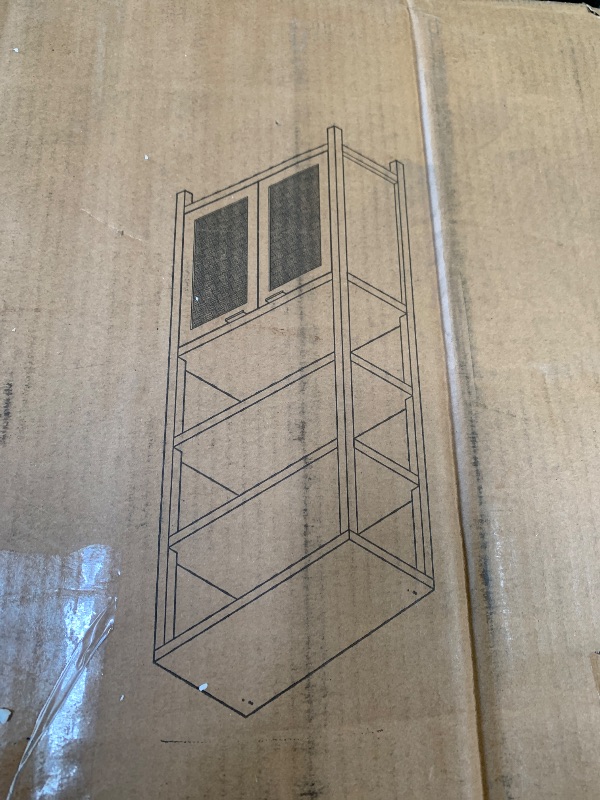 Photo 1 of metal shelves