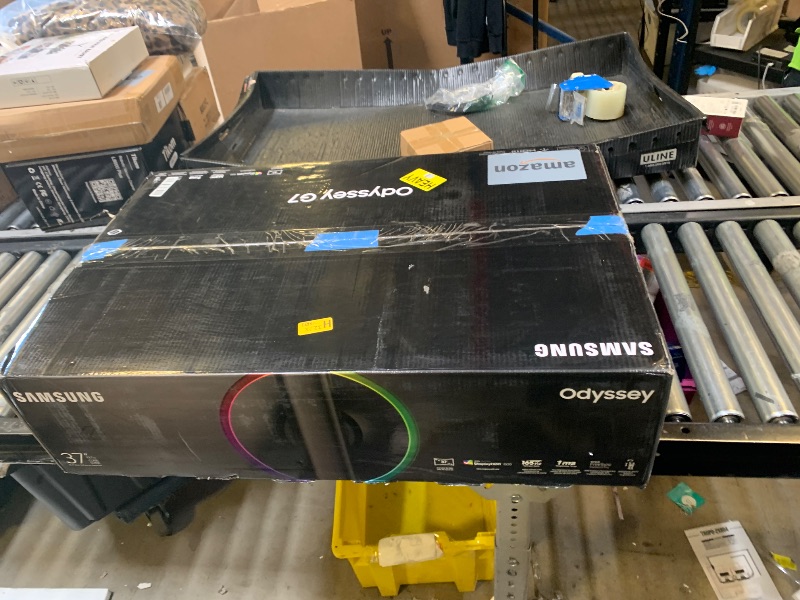 Photo 1 of Samsung 37” Odyssey G7 (G75F) 4K UHD Resolution, 165Hz, Curved Gaming Monitor, 1ms Response Time (GtG), VESA DisplayHDR™ 600, AMD FreeSync™ Premium Pro, LS37FG75DENXZA, 2025