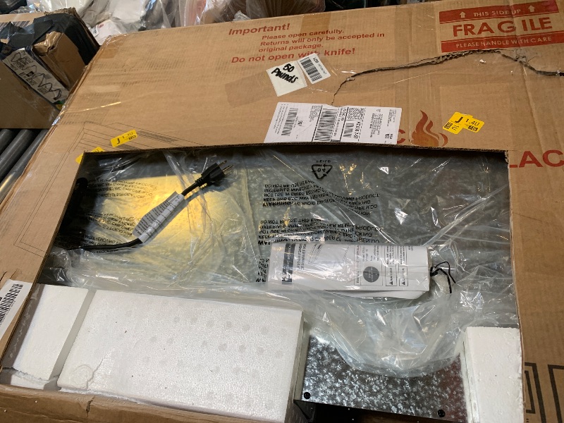 Photo 1 of Rodalflame 36" Width Electric Fireplace Inserts with Adjustable Flame Colors, Fireplace Heater with Touch Screen & Remote Control, Recessed in Wall, 750/1500W, Timer