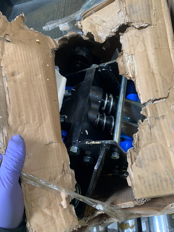 Photo 1 of K Tool International XD13002 3.5 Ton Low Profile Service Floor Jack for Garages, Repair Shops, and DIY, 7,000 lbs. Capacity, Hydraulic Lifting Range 3.5" - 21.38", Dual Pump, Alloy Steel, Black/Blue