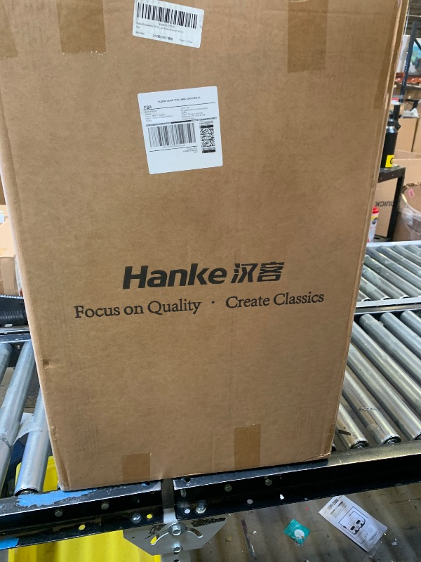 Photo 1 of Hanke Expandable 28 Inch Luggage with Spinner Wheels Top Opening Travel Luggage Hard Shell Rolling Suitcases Large Lightweight Checked Luggage with Cup Holder(Smoke White)