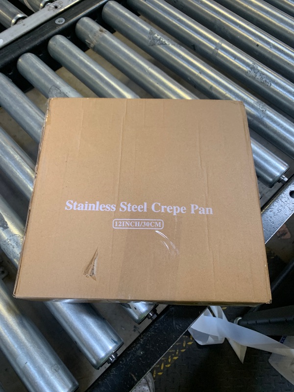 Photo 1 of Innerwell Stainless Steel Crepe Pan - 12 Inch Nonstick Crepe Pan, Stainless Steel Honeycomb Coating Pancake Pan, Non Stick Flat Skillet Tawa Dosa Tortilla Griddle Pan, Induction Compatible, PFOA Free