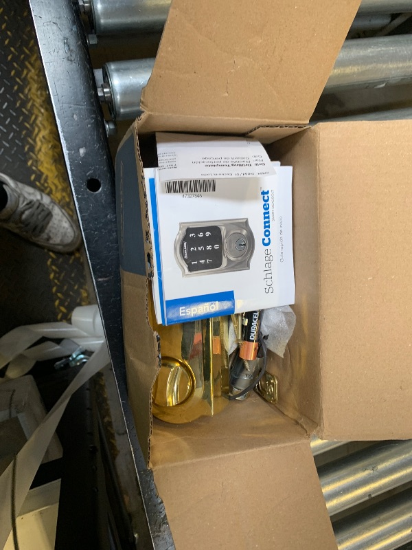 Photo 1 of SCHLAGE BE469ZP CAM 605 Connect Smart Deadbolt With Alarm Inbuilt Camelot Trim In Bright Brass