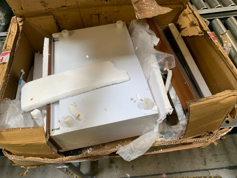 Photo 1 of Royal Kurta Wooden Temple with LED Light for Home & Office | Pooja Mandir - White & Brown (24X16X12 HXWXL)