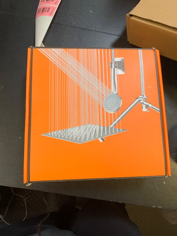 Photo 1 of 10 inch Rainfall Shower Head Combo Stainless Steel, THE FIRST WATERFALL mode, 10 Inch Rain Shower Head with Handheld 6 Spray Modes High Pressure, Overhead Shower Adjustable Extension Arm,Chrome