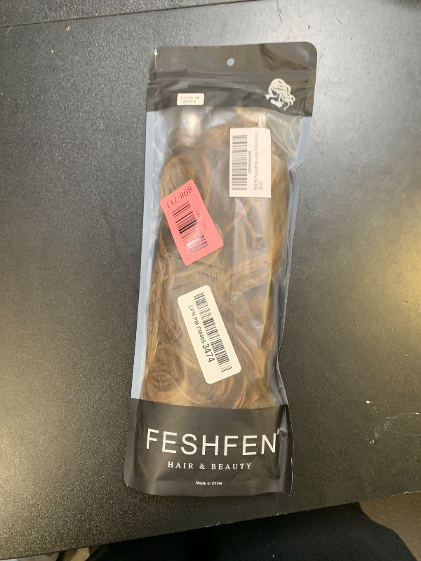 Photo 1 of FESHFEN Ponytail Extensions - Drawstring Ponytails Hair Extension Long Curly Wavy Hair Piece Synthetic Pony Tail Hairpieces for Women, Golden Brown Mix Blonde 18 inch