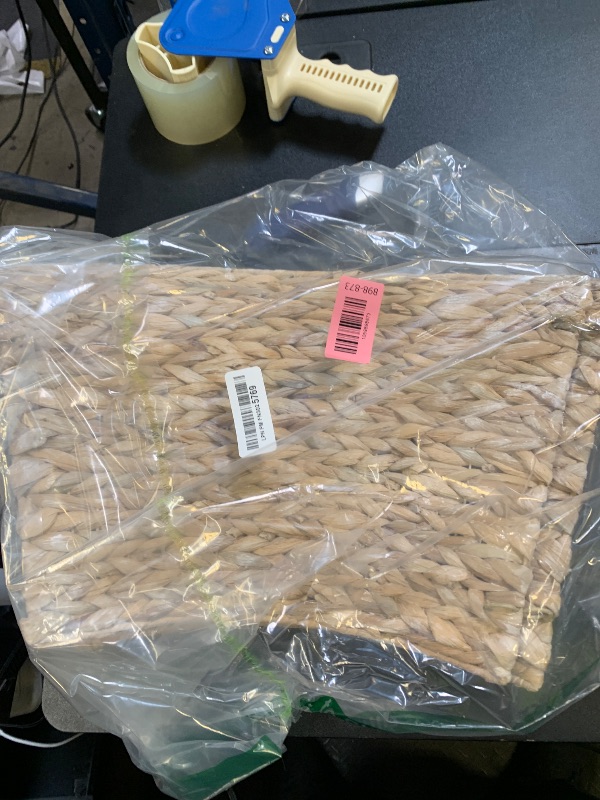 Photo 1 of KOLWOVEN Tree Collar Large to Small Christmas Tree, 28" Christmas Tree Ring Adjustable Water Hyacinth Skirt, Christmas Tree Skirt for Decoration, Base Protection from Pets (Water Hyacinth-White)