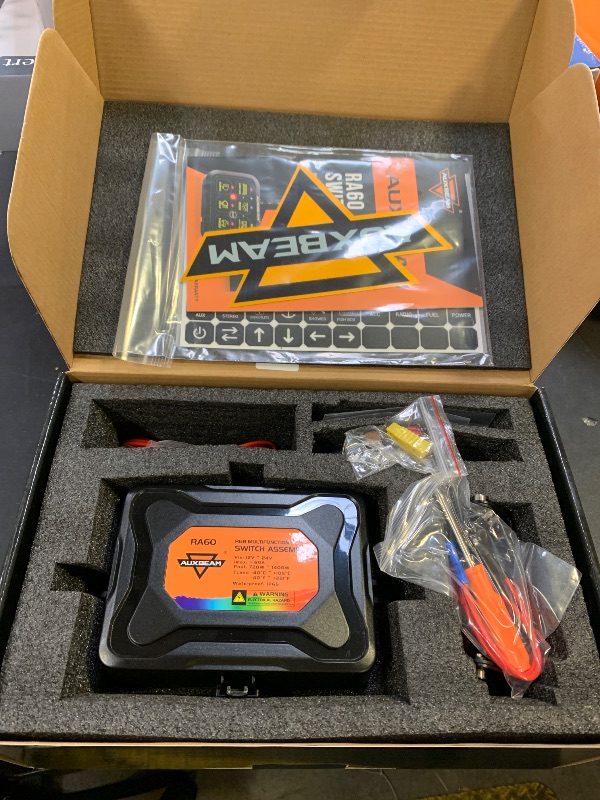 Photo 1 of Auxbeam RGB 6 Gang Switch Panel RA60 Auto-Dimmable Switch Panel w/Momentary Toggle Pulsed Memory Function, 12-24V Switch Panel for Truck UTV Car Boat Waterproof, 2-Year Warranty