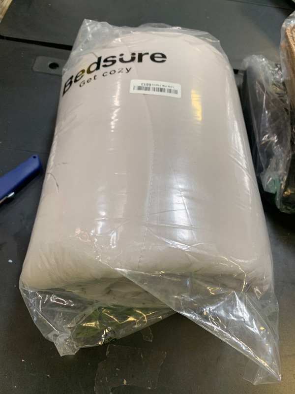 Photo 1 of Bedsure Comforter Duvet Insert - Quilted Comforters Full Size, All Season Duvet, GentleSoft Down Alternative Bedding, with 8 Tabs, Gifts for Women/Men, Light Grey, Full 86 x 82 Inches