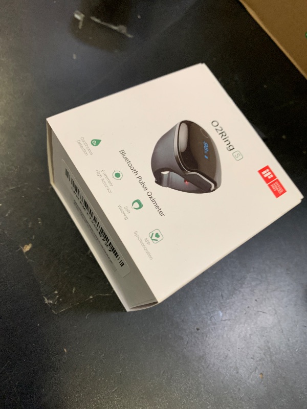 Photo 1 of Wellue O2Ring-S Oxygen Monitor with Vibration Reminder, Bluetooth Pulse Oximeter Tracks SPO2 and Pulse Rate, 24 hrs Battery Life, 4*10 Hours Built-in Memory, Rechargeable Pulse Ox with Free PC & APP