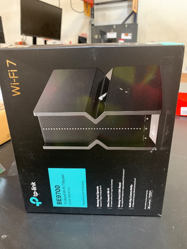 Photo 1 of TP-Link Tri-Band BE9700 WiFi 7 Router Archer BE550 Pro 1 × 10G + 4 × 2.5G, USB 3.0 6 Internal Antennas VPN Clients & Server 6GHz Band, Easy-Mesh, HomeShield, MLO, Private IOT
