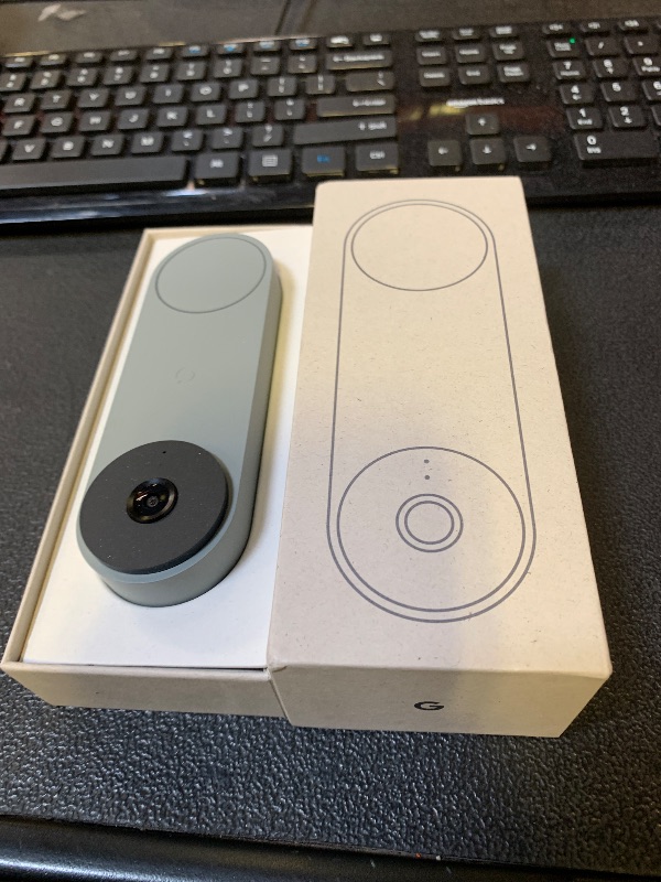 Photo 1 of Google Nest Doorbell (Wired, 3rd Gen) - 2K Video and Gemini, Live View, Night Vision, 2-Way Audio - Works with Google Home - 2025 Model - Hazel