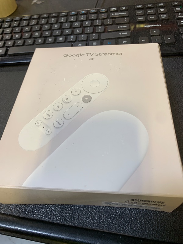 Photo 1 of Google TV Streamer 4K - Fast Streaming Entertainment on Your TV with Voice Search Remote - Watch Movies, Shows, Live TV, and Netflix in 4K HDR - Smart Home Control - 32 GB of Storage - Porcelain