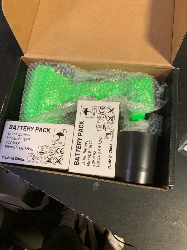 Photo 1 of Leaf Blower Cordless, Handheld Leaf Blower with 2 Battery and Charger, 6 Speed Modes, Lightweight Blower for Patio, Lawn, Yard, Dust, Blowing Leaves