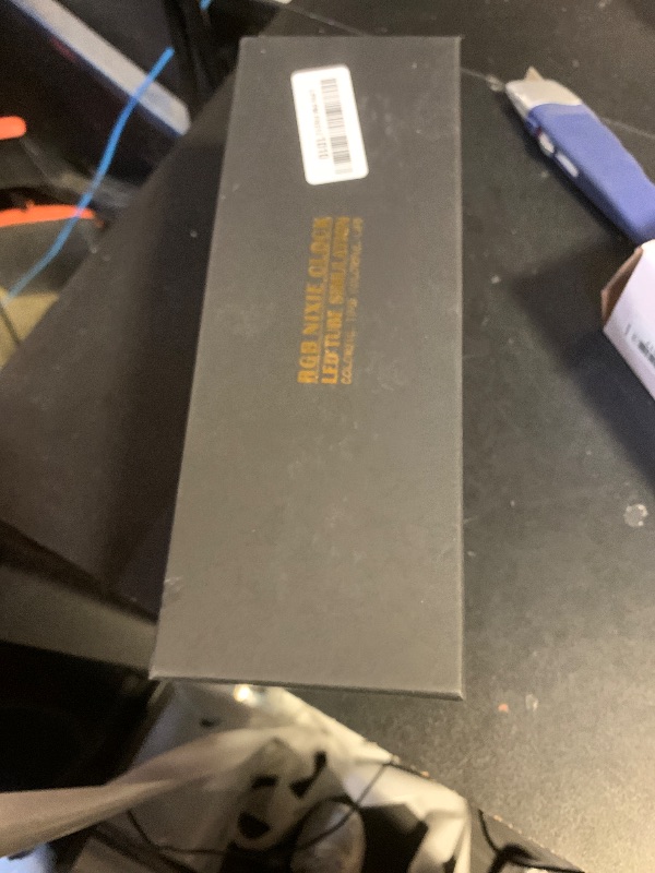 Photo 1 of ClocTeck Nixie Tube Clock with Wi-Fi SYNC, Alarm & Timer, 12/24H Display, No Assembly Required - A Retro Gift for Friends (Wood Grain)