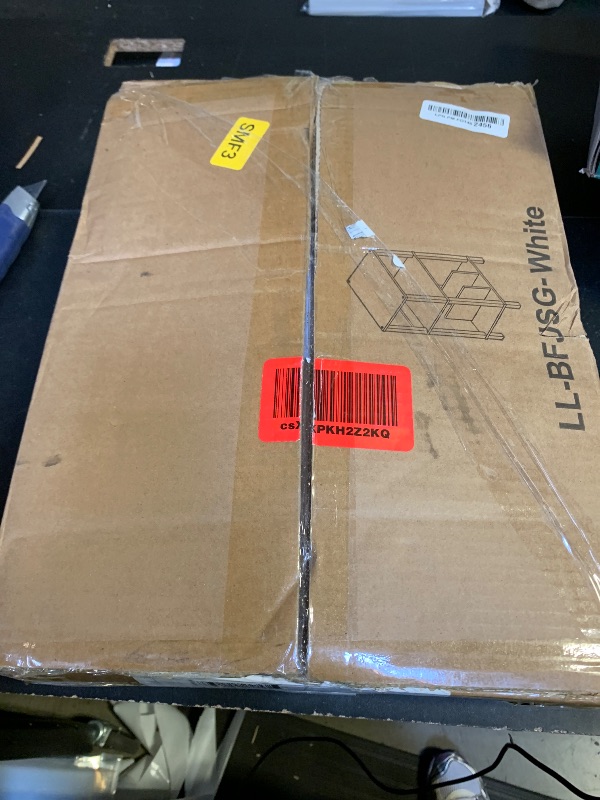 Photo 1 of LELELINKY Record Player Stand,3 Tier End Table with Vinyl Storage Up to 100 Albums,Vinyl Holder for Records,White Multi-Functional Turntable Stand Display Shelf for Living Room