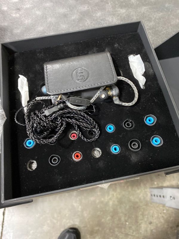 Photo 1 of HiFi in-Ear Monitors, Wired IEMs, 5 Knowles Balanced Armature Drivers Audiophile IEMs, Hi-Res Vocal Ear Monitors with 4.4mm Balanced Silver-Plated Cable for Studio Mixing, Stage & Vocal Clarity plain black