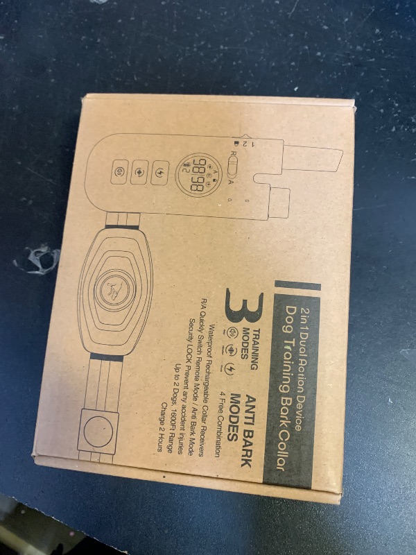 Photo 1 of 2 in 1 Bark Collar with Remote, Shock Collar for Large Medium Small Dogs(15-120lbs), Anti Barking Dog Training Collar, IP67 Waterproof, Beep/Shock/Vibration(0-99)