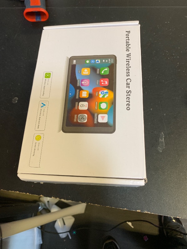 Photo 1 of **INCOMPLETE** Portable Wireless Carplay Car Stereo, 7" HD Touchscreen for Car with Apple CarPlay & Android Auto with Backup Camera/Mirror Link/Voice Control/Bluetooth/GPS/AUX/FM Satellite Radio for All Vehicles