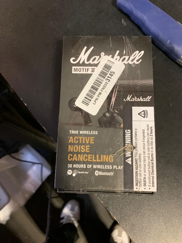 Photo 1 of **SELLING FOR PARTS**Marshall Motif II True Wireless Active Noise-Canceling Earbuds Headphones, Black